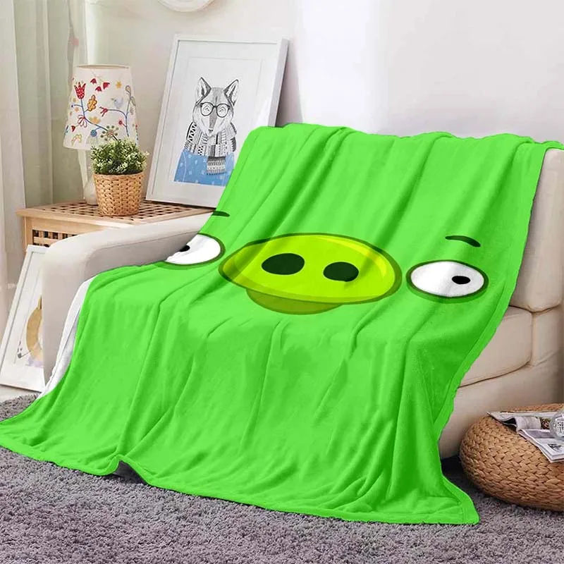 A-Angry-s B-Birds-s Cute Graphic Flannel Blanket Ultra Soft Warm Throw For Couch Bedroom Living Room Indoor Home Decor Gift
