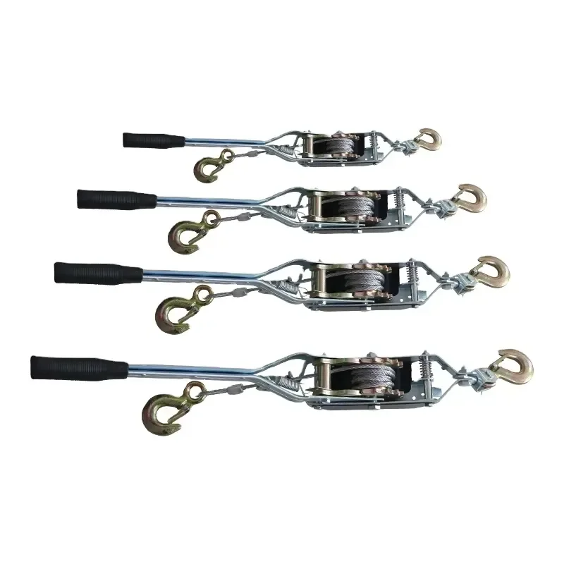 2 Ton CE Certified Hand Ratchet Wire Rope Puller Heavy Duty Cable Tensioner Manual Power Winch for Construction Lifting Gear