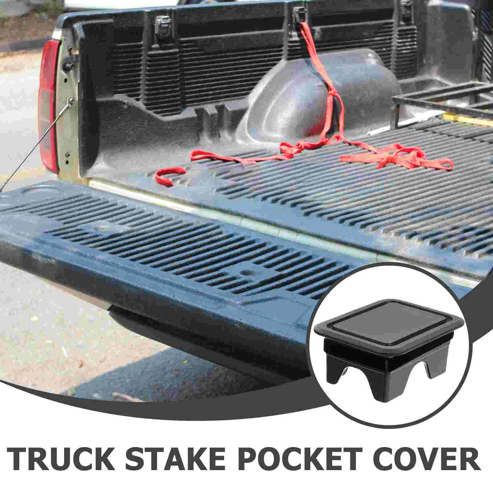 of Black Truck Bed Rail Stake Pocket Cover for Dodge Ram 1500 Accessories Enhance the Look and Protect Your Truck