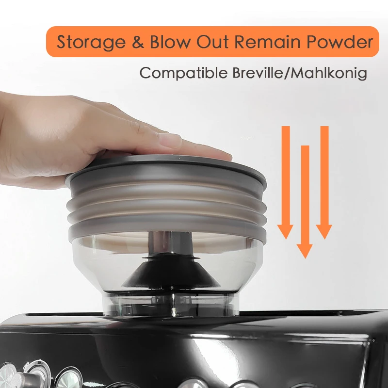 Breville Silicone Bellow For Blowing Away Clean Up Remain Powder Storage Coffee Bean Single Dose Hopper Coffee Accessories Tool