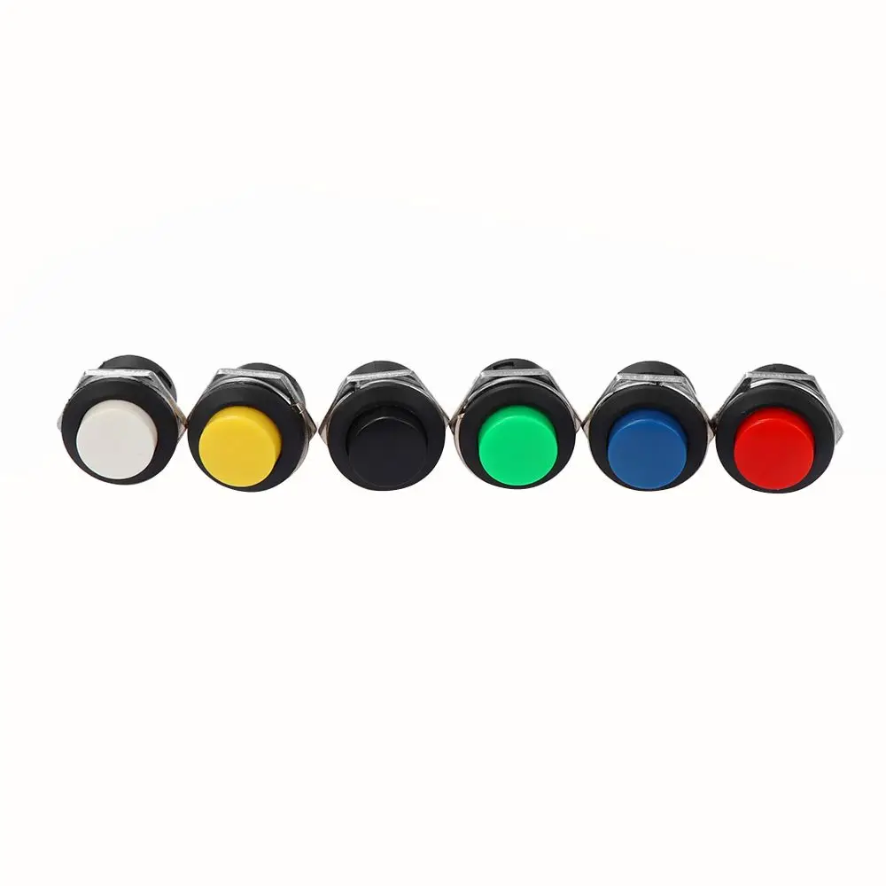 2/5PCS Useful 16mm  Durable Horn Switchs Push Button Momentary Switch Colour Car Start