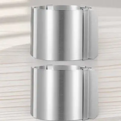 

2Pcs StainlessSteel MousseRing Mold 6to10cm NonStick BakingMold PastryCutter CakeDIY Chocolate Ware