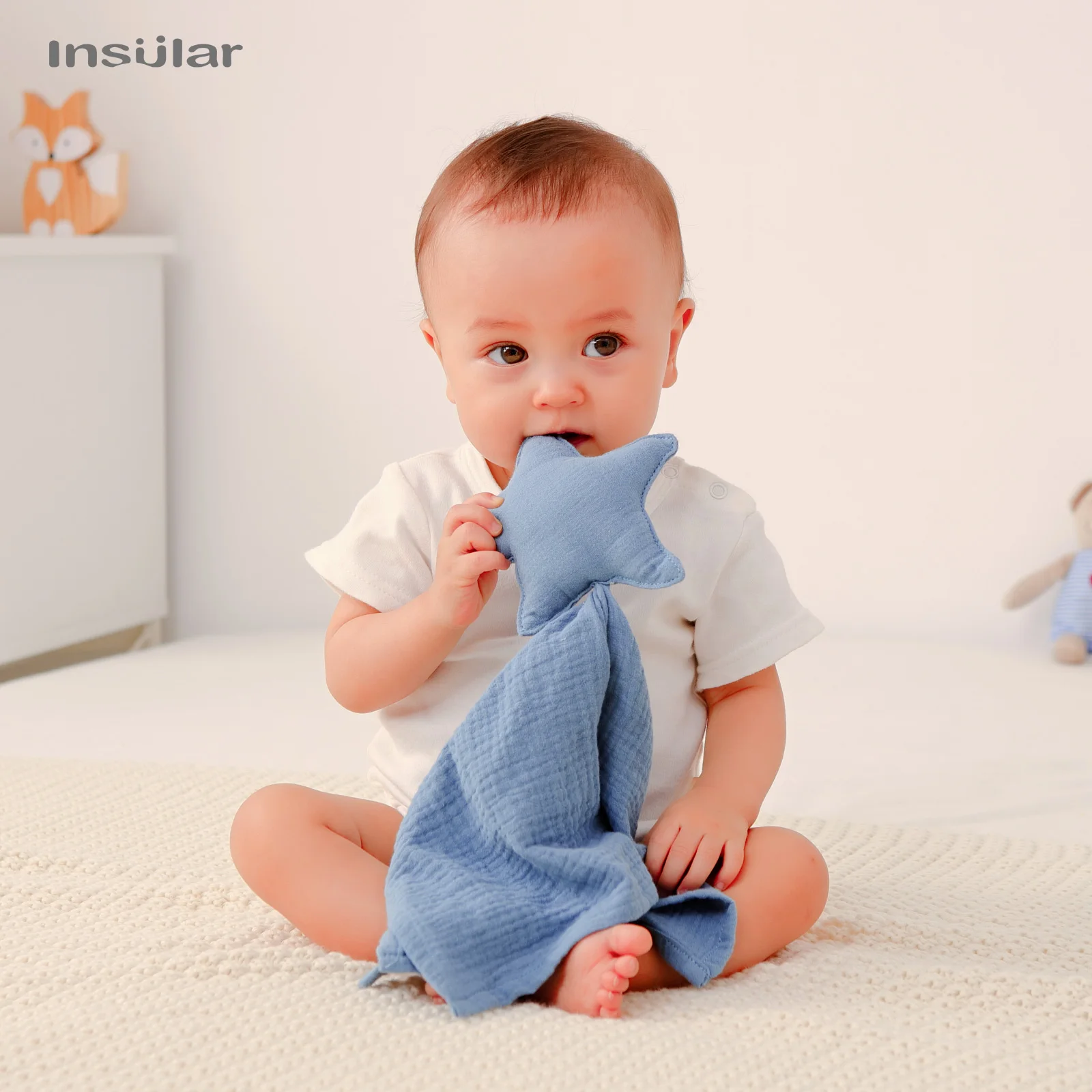 Insular Baby Soother Appease Towel Bib Soft Doll Teether Infants Comfort Sleeping Nursing Cuddling Blanket Toys