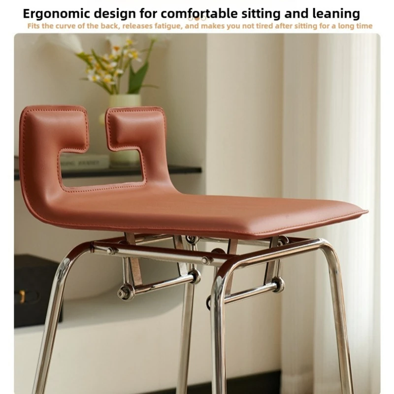 유럽 스타일 바 카운터 의자, 커피숍 바, 미니멀리스트 및 캐어프리 바 의자, 가정용 레스토랑, 아일랜드 테이블, 하이 스툴