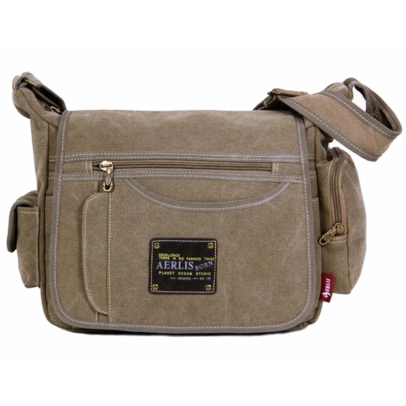 Men\'s Vintage Canvas Bag Men Casual Crossbody Bag For Men Messenger Bag Man Travel Shoulder Bags Bolsa Masculina High Quality