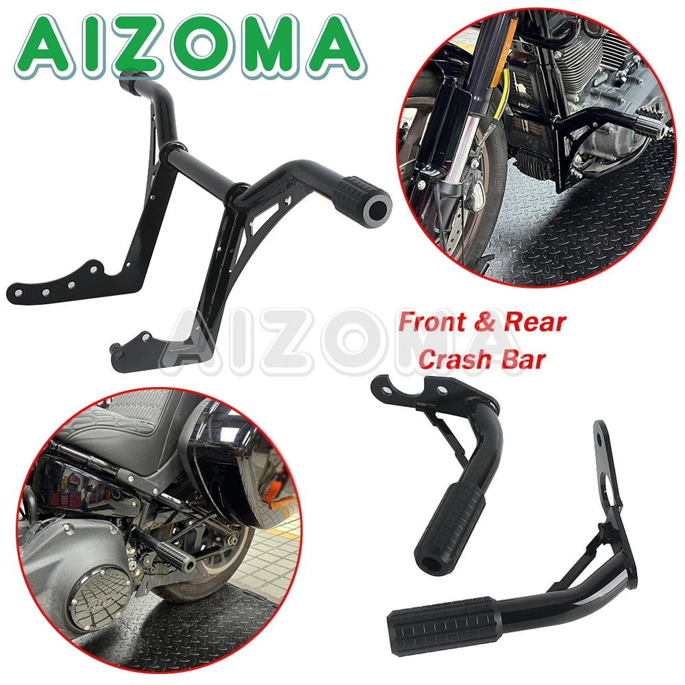 

Защитная дуга двигателя (крашбар) и задние подножки для пассажира для Harley Softail Fat Bob FXFB 114 FXFBS 2018-2024