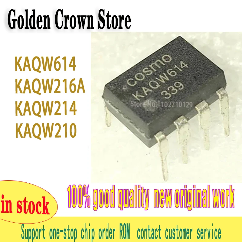 10Pcs/Lot  KAQW614 KAQW216A KAQW210 KAQW214 DIP-8 Optocoupler Relay DIP8   New and Original In Stock