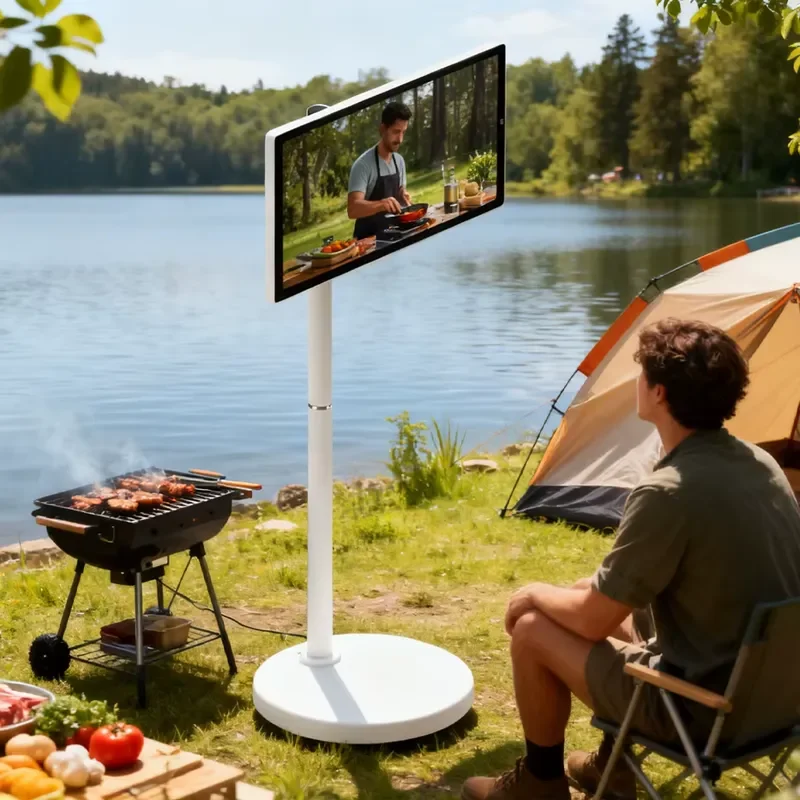 Adjustable 27 Inch Portable Smart TV 10 Points Touch Screen with 8MP HD Display for Home Office Education