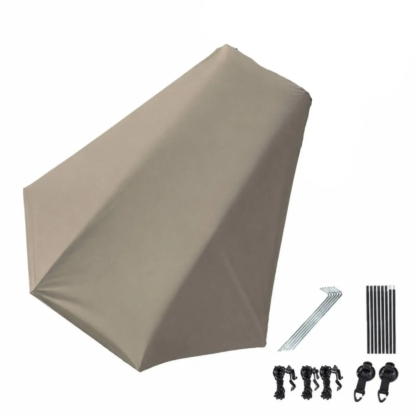 Butterfly-Shaped SUV Rear Awning Polyester Material SUV Awning with Suction Cups Silver-Coated Backing for Camping, Road Trips,