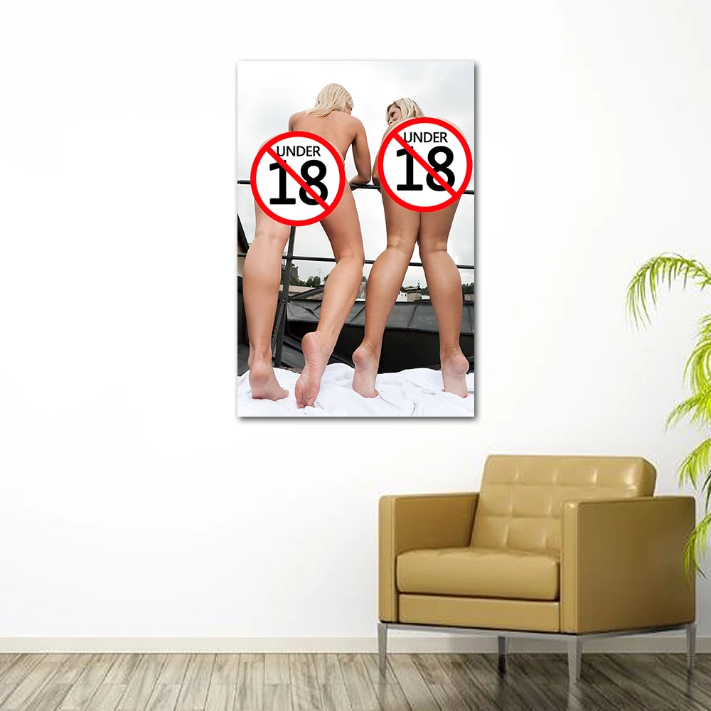 2 Girls Naked Blondes Canvas Posters and Prints Bedroom And Living Room Wall Art Picture Decoration Painting