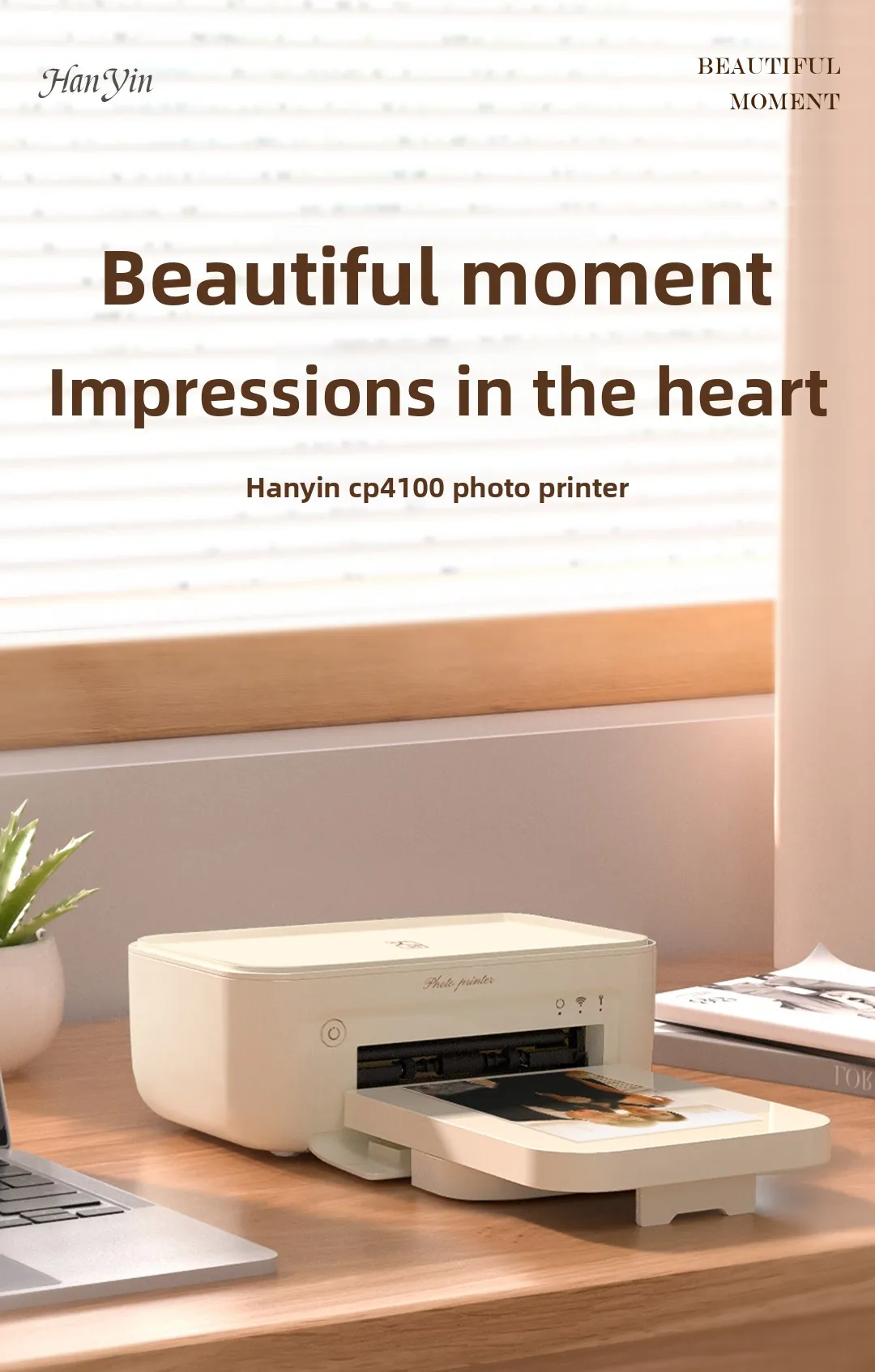 Mini Portable Instant Photo Printer, Wireless Mobile Phone Color Home Photo Developing Machine