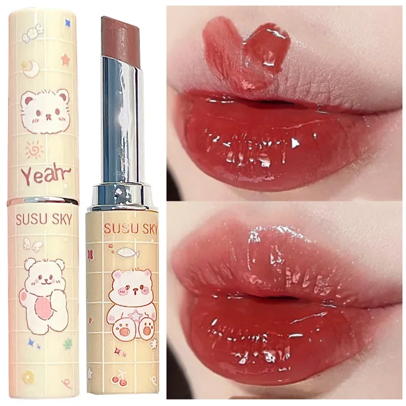 6 Colors Tinted Moisturizing Lipstick Nourishing Chapped Dry Cracking Lip Balm Waterproof Natural Cherry Red Lip Glaze Cosmetics