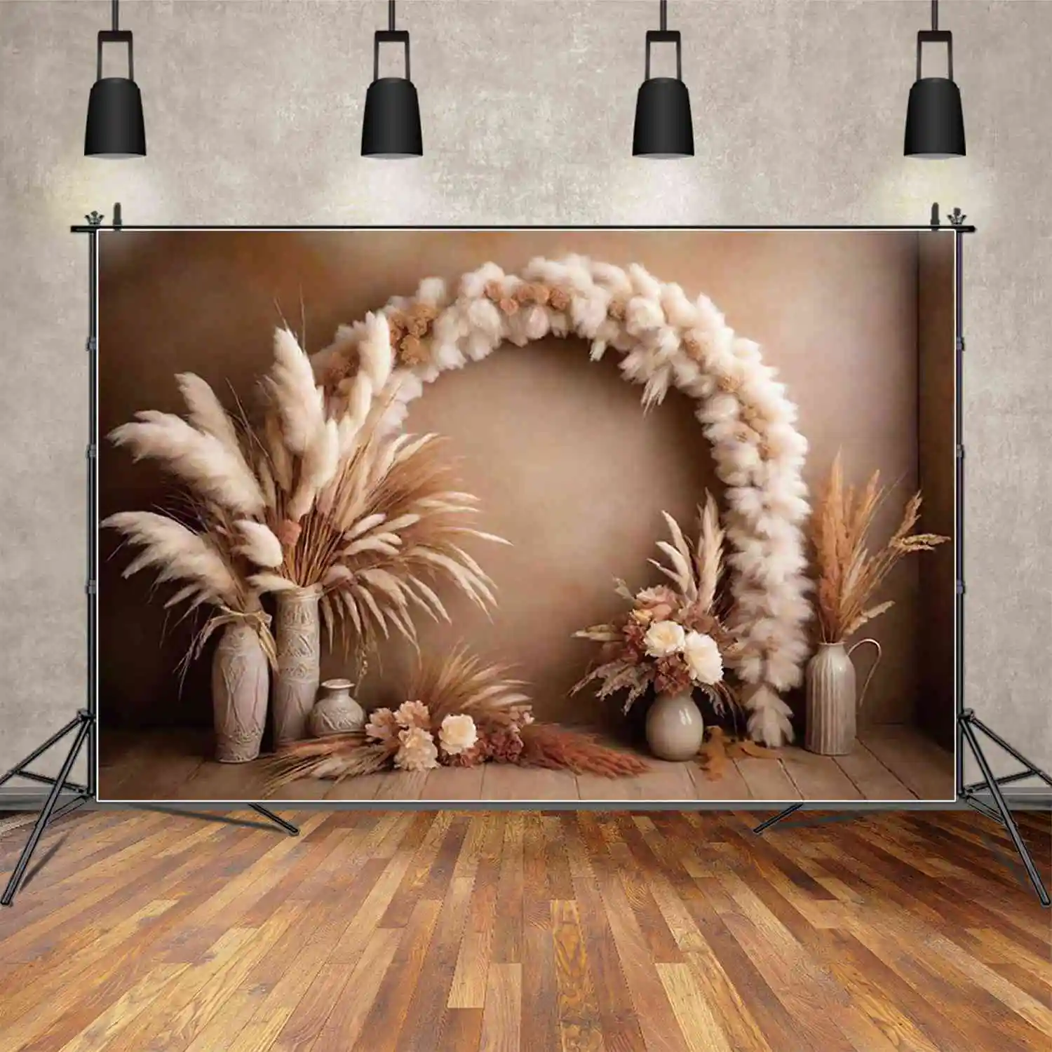 MOON.QG Cowboy Deco Birthday Photography Background Thatch Autumn Farm Photozone Backdrop Children Photo Studio Photozone Props