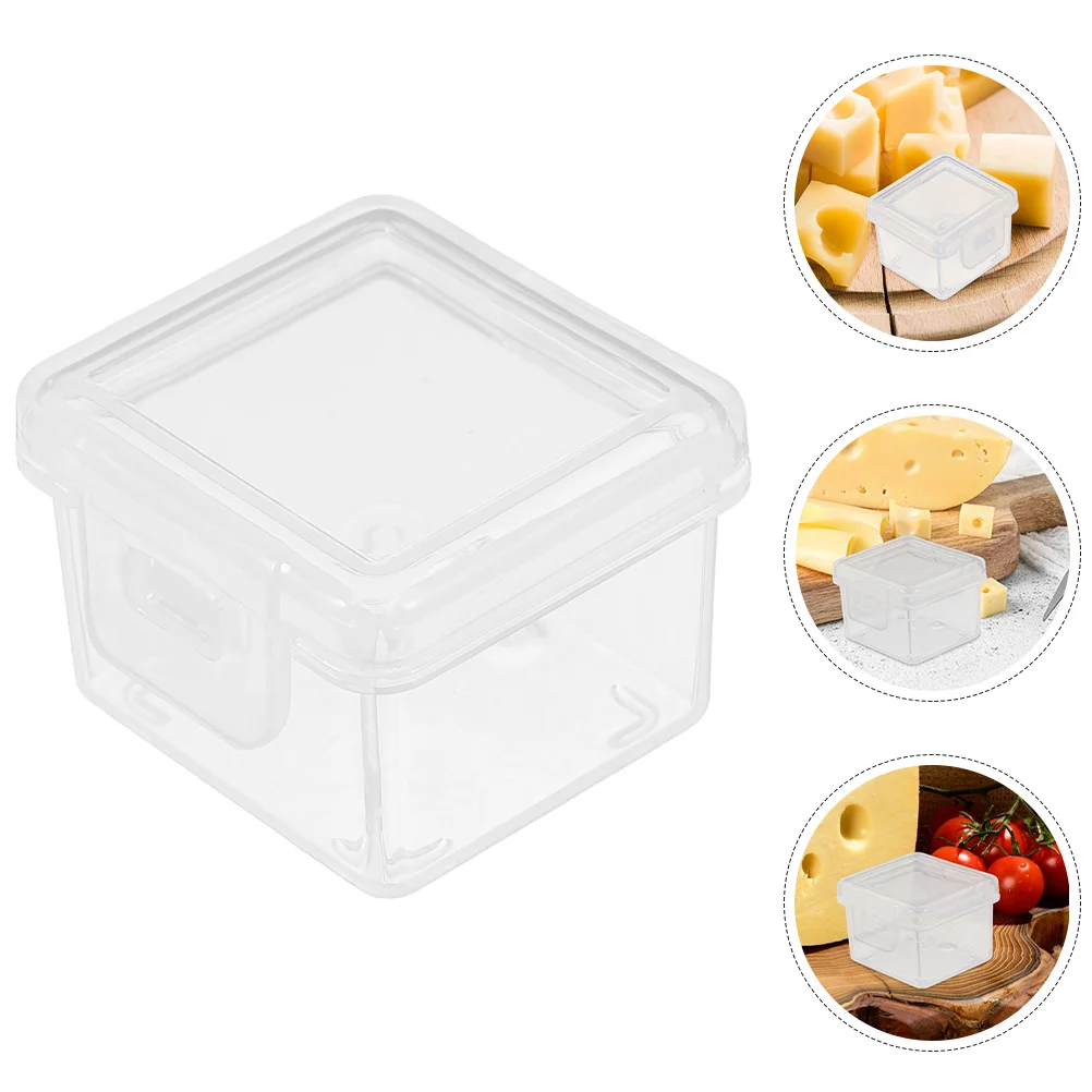 

4 Pcs Cheese Storage Box Fridge Container Butter Holder with Lid Keeper for Sliced Fresh Refrigerator Lunch Meat Packing