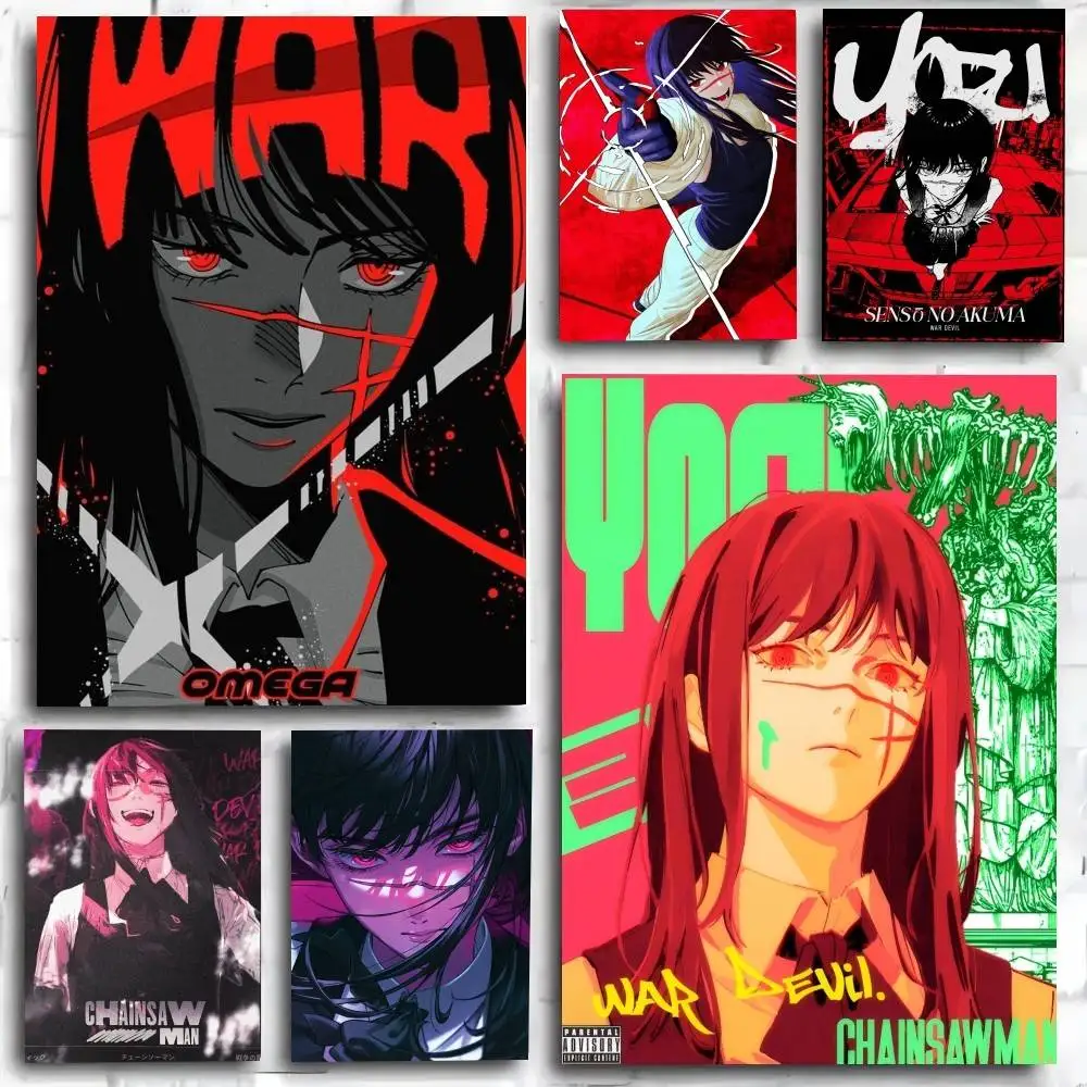 War Demon Yoru Anime Girl Cool Poster And Prints Wall Art Pictures For Modern Bedroom Game Room Home Decor