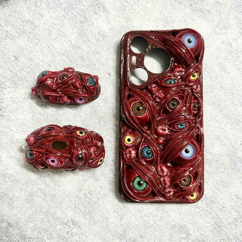 Terror Teeth Eye Earphone Case for AirPods 4 Customized TPU AirPods Pro Wireless Earphone Cover for Sony XM5 Accessories Gift view 4