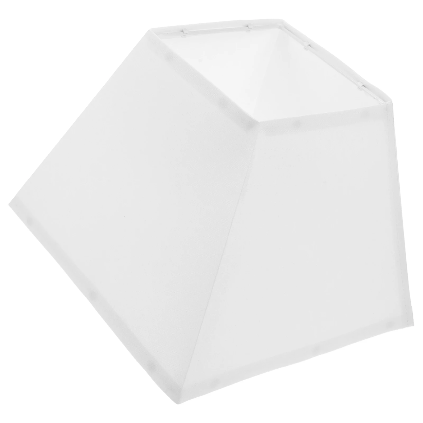 

10inch Square Fabric Lampshade White Linen for Table Floor Lamp Replacement Light Cover Spider Attachment Durable Easy Install