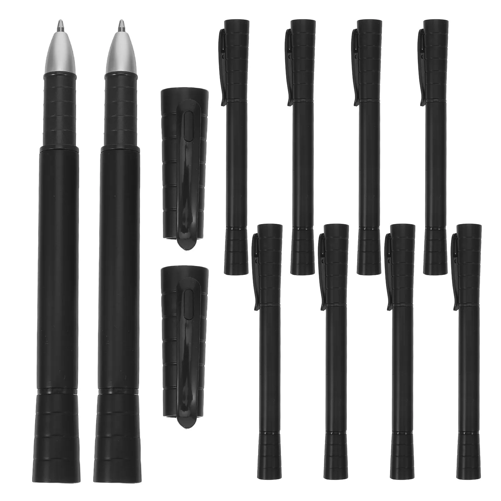 10pcs Dual-Tip Highlighter & Gel Pen Set – Fine/Chisel Tip, Yellow, Smooth Writing for Studying