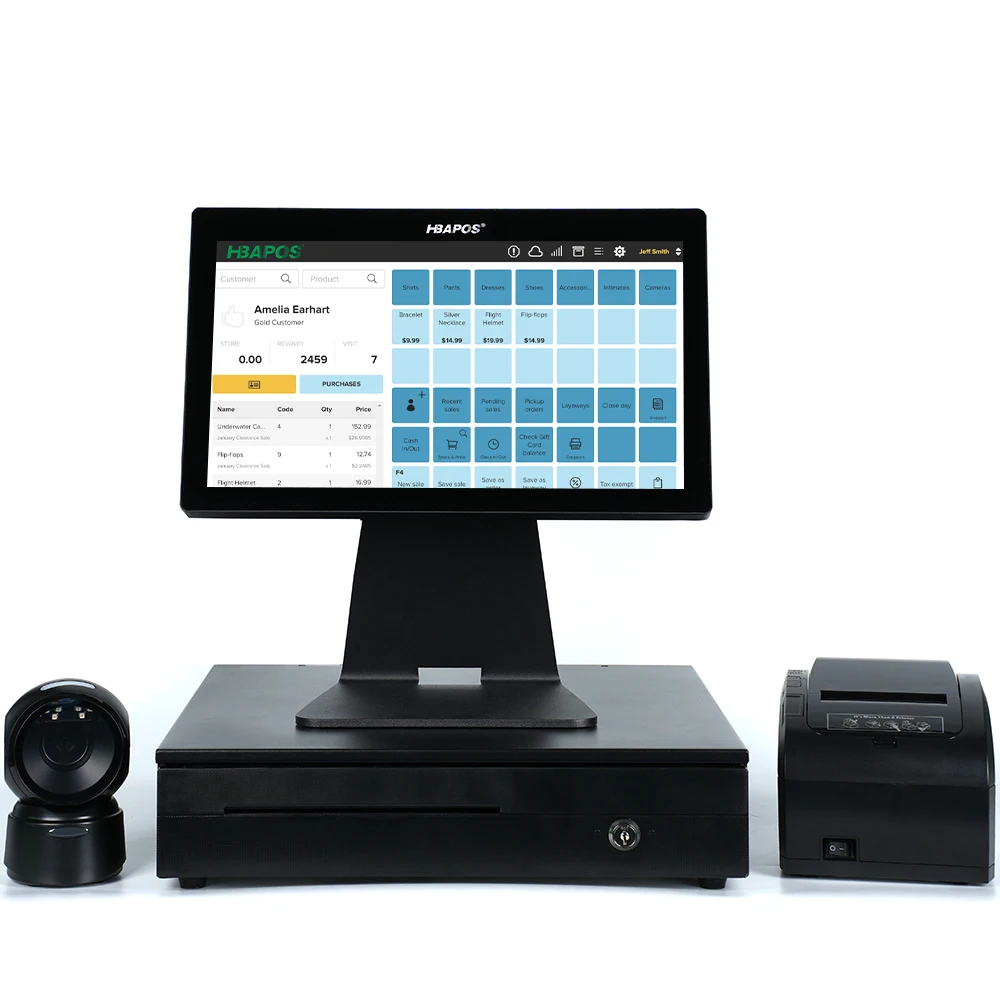 ATV&UTVHBAPOS Q2 Electronic Touch Screen Point of Sale POS System, All-in-One POS System