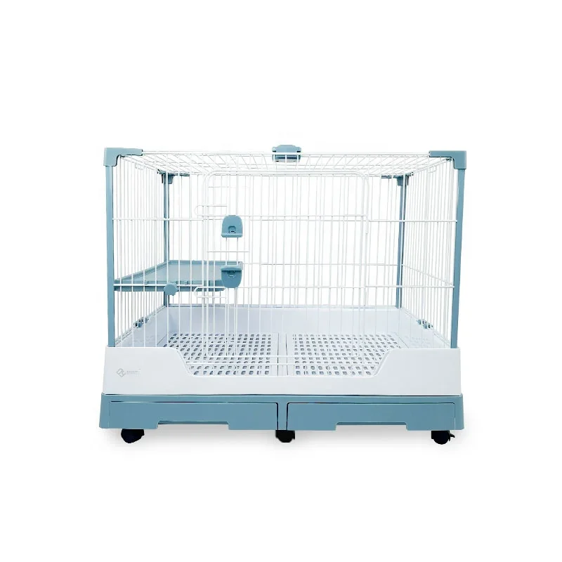 Small animal cage anti-spray urine easy to clean pull-out pet cage rabbit dog cat guinea pig comfortable large home villa cage