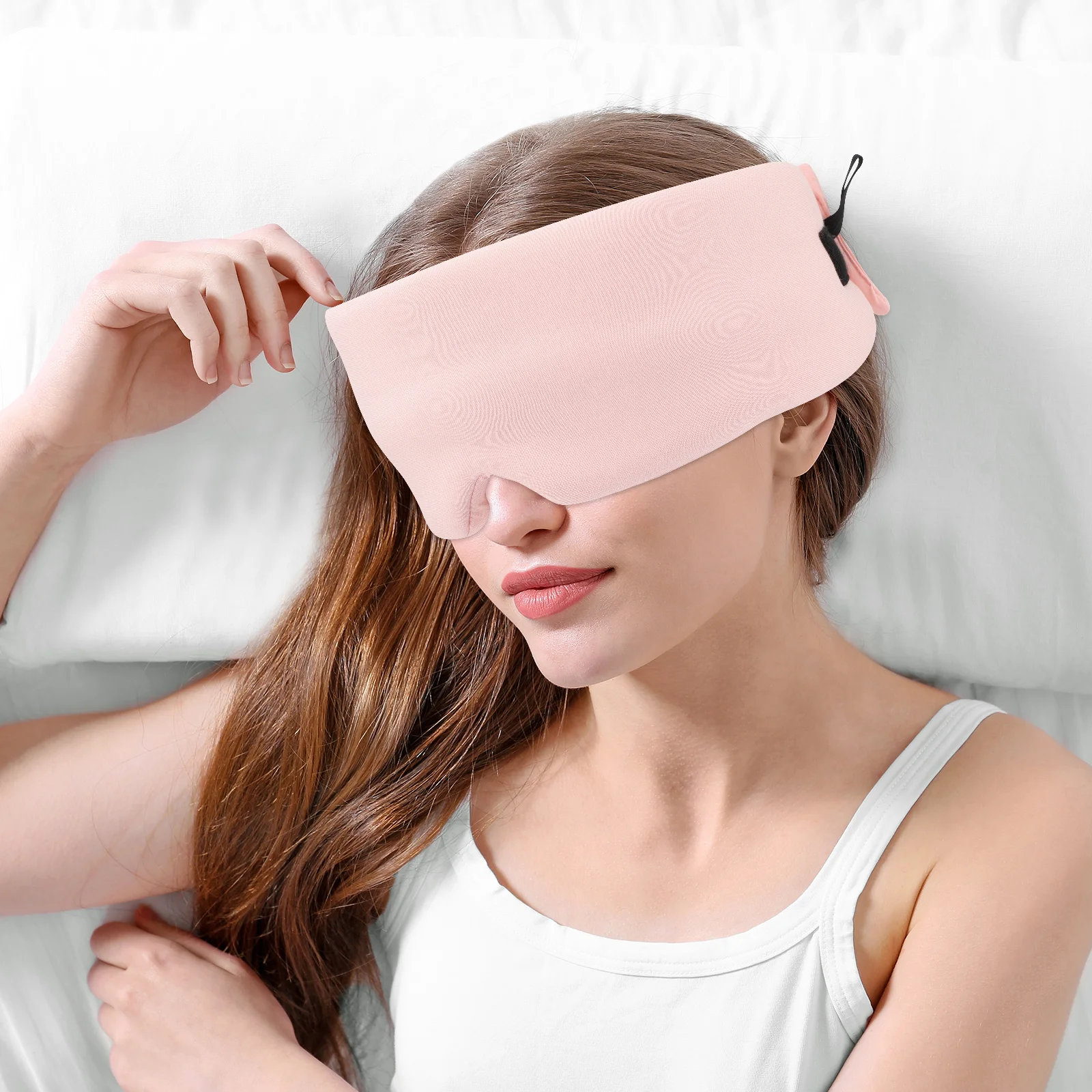 

Full Coverage Eye Mask Adjustable Sleep Mask For Women Light Blocking Eye Cover For Travel Home Night Use