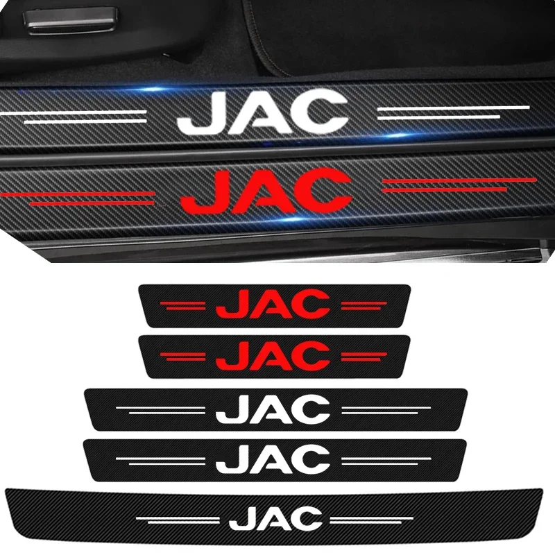 Carbon Fiber for JAC Refine J3 J2 S5 A5 J5 J6 J4 J1 Vapour S2 T8 Car Door Sill Protector Trunk Bumper Guard Stickers Accessories