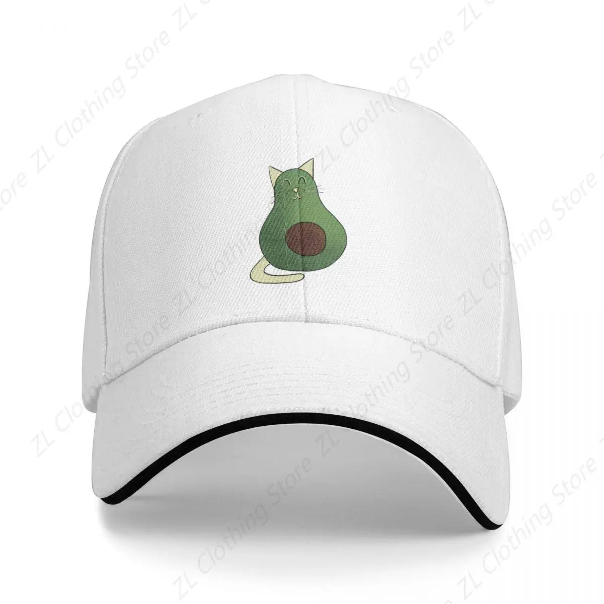 Avogato (Avocado Cat) Baseball Cap Mountaineering Snapback Cap Woman Hats Men's