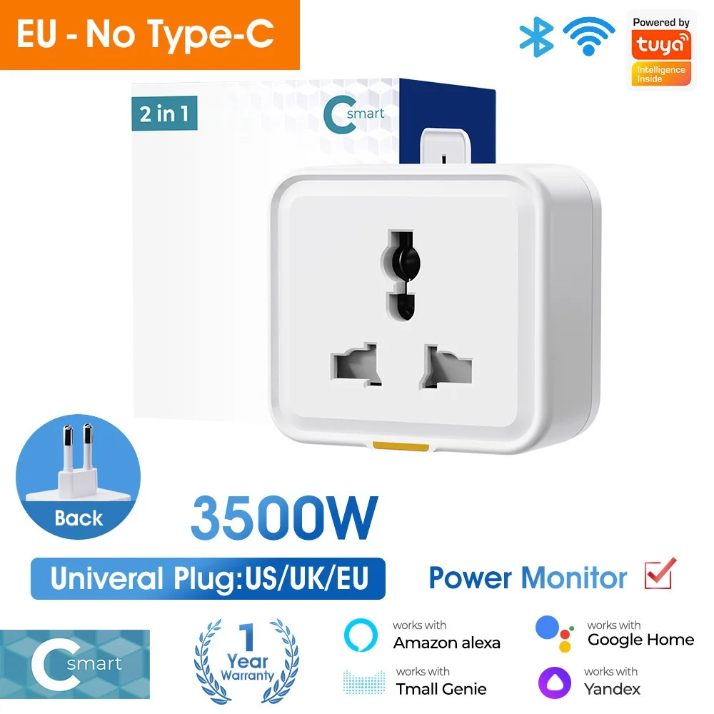 Tuya 16A Smart Socket WiFi Multi-Function intelligent Outlet EU/US/UK Plug Wireless Remote Timing Support Aleax Google Yandex