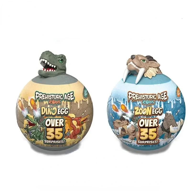 

Egg Baole Dinosaur Egg Prehistoric Animal Blind Box DIY Assembly Model Tyrannosaurus Rex J Saber Teeth Tiger Children's Toy