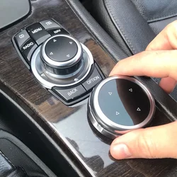 Car Multimedia Buttons Cover Idrives Stickers Refitting for BMW F25 F30 F10 F07 E60 E90 E92 E70 E71 F02 E84 F20 1/3/5/7 Series