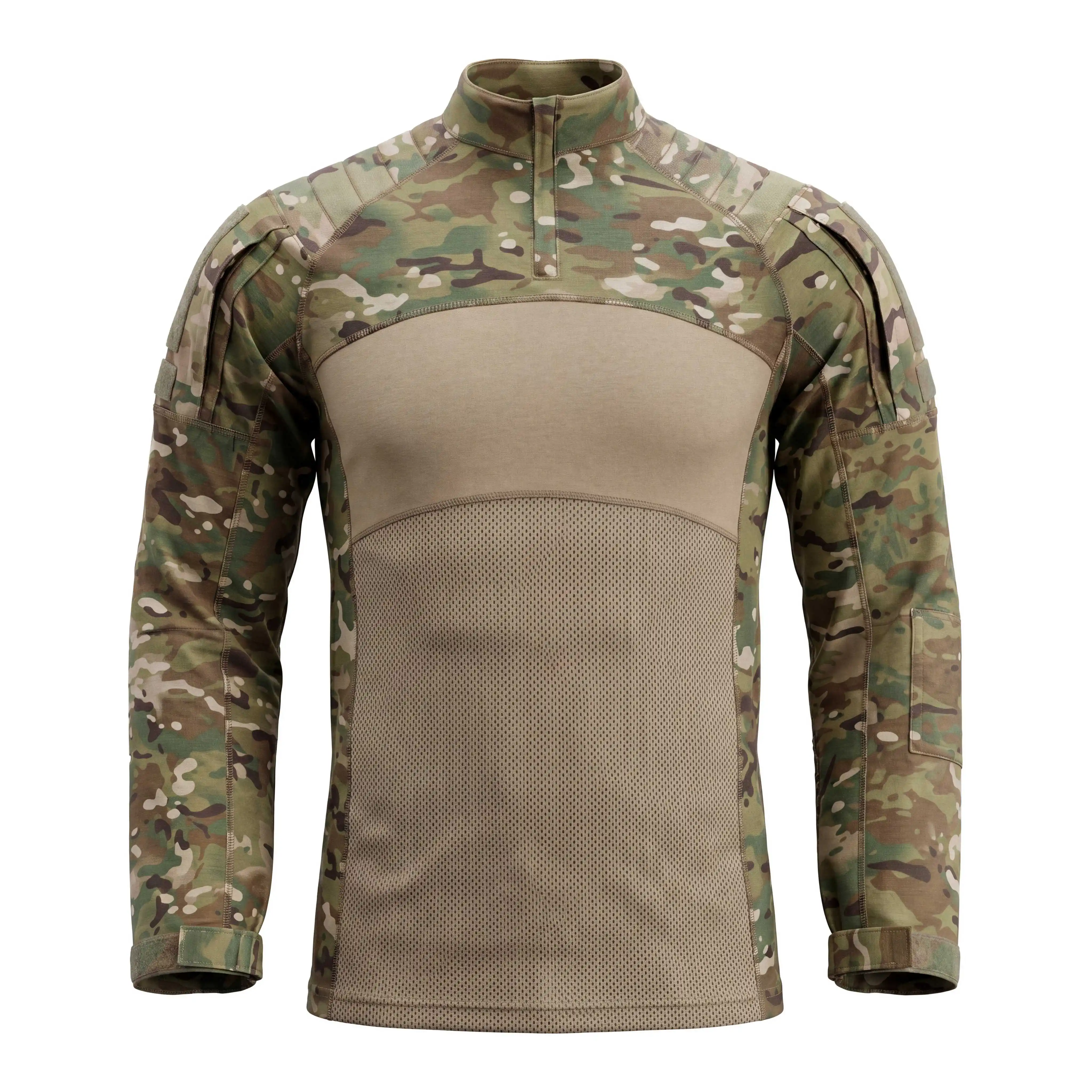 Long-Sleeved Tactical Clothing for Outdoor Sports, Physical Training, Breathable, Wear-Resistant, Camouflage, Military Training