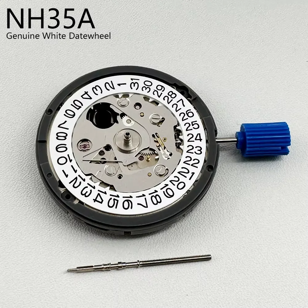 New Original Japan NH35 Automatic Mechanical 24 Jewels Movement High Accuracy White Datewheel 3:00 24 for Seiko NH35A Movement