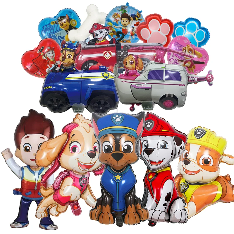 Paw Patrol palloncino in foglio di alluminio Ryder Chase Marshall Skye Cartoon Balloon festa di compleanno per bambini Dog Decor Baby Shower Toy