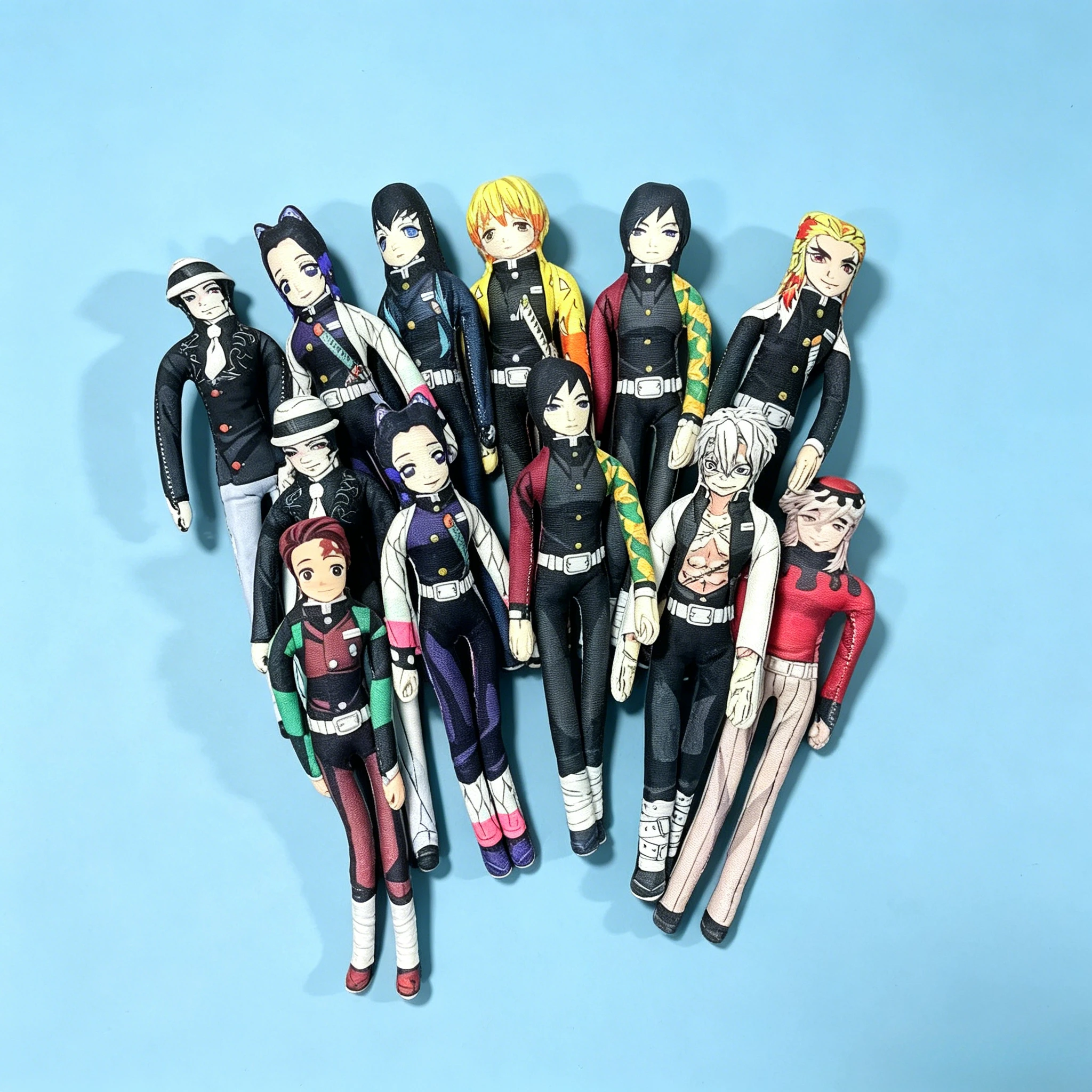 28cm Demon Slayer Tanjiro Plüschpuppe mit Skelett-Körper, bewegliche Actionfigur für Fans, Sammlerstück, Raumdekoration