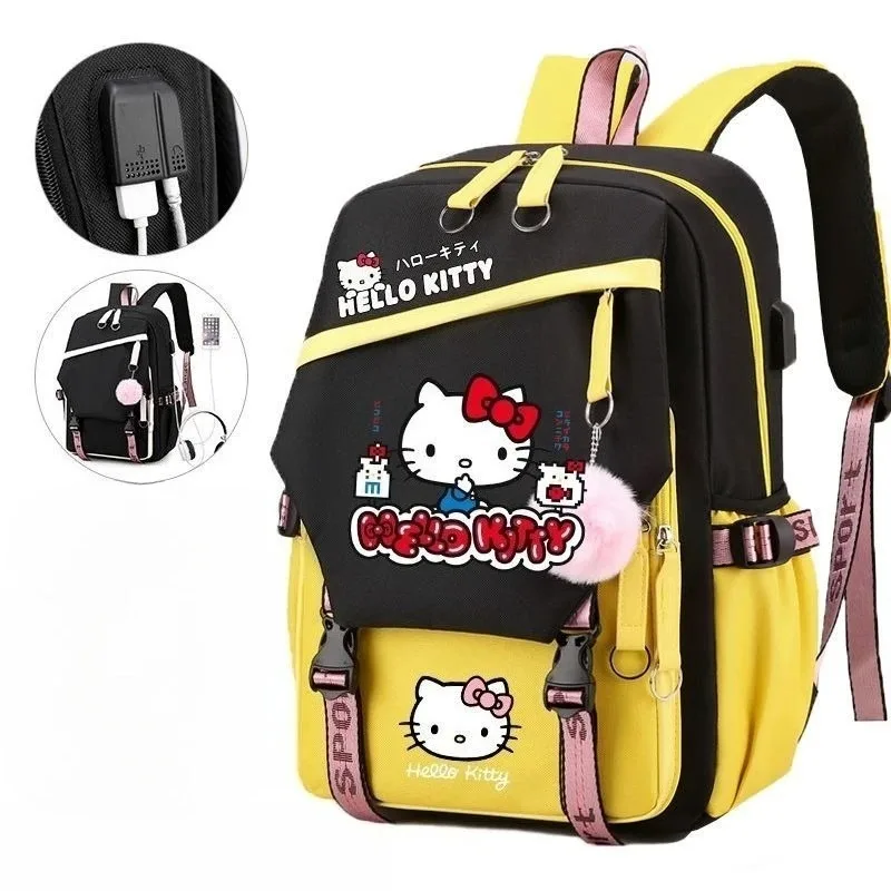 Школьный рюкзак Hello Kitty с мультяшным узором, студенческая корейская версия, универсальный индивидуальный креативный модный рюкзак, подарок, оптовая продажа