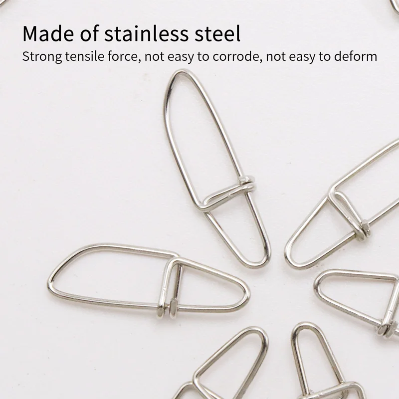 ZYZHE Fishing Snap Stainless Steel Anticorrosive Wear-resistant Fishing Accessories Fishing Swivel Hooks Line Clip Lock Tackle