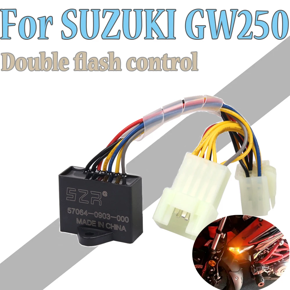 For Suzuki GW250 GSX250R GW 250 Double Flash function Turn Signal Flasher Light Switch Double flash Relay Motorcycle Accessories