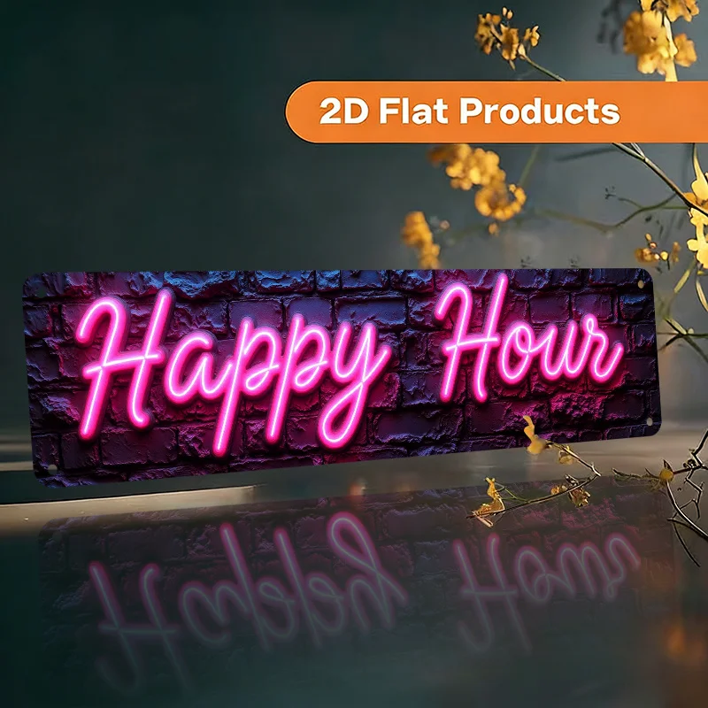 2D Metal Neon Sign 