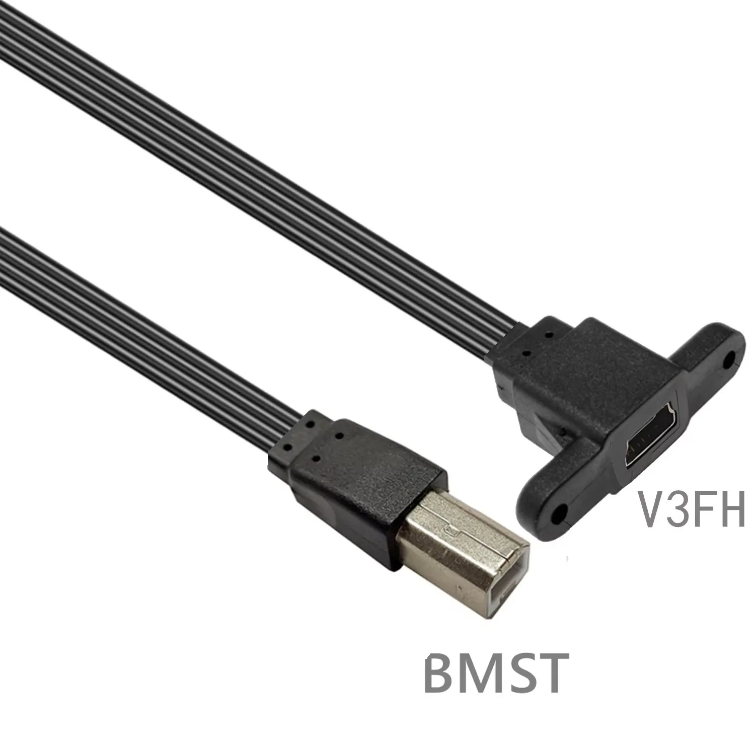 1PC Right Angle USB-C Micro usb Charging Cable, Duttek USB 3.1 Type C Plug to Mini USB (Mini B) Female Converter Cable 0.1m 0.2M
