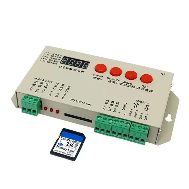 DC5-24V T1000S/K-1000S LED Controller Pixels Program Controller For WS2812, WS2811