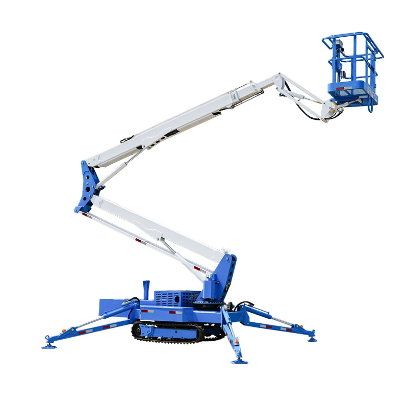 Customized 10m~32m Rotary Basket Electric Aerial Work Lift Platform Adjustable Crawler Tracked Spider Boom Lift