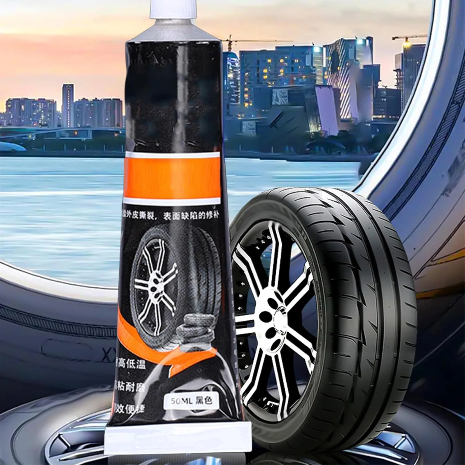 Car Rubber Tyre Repair Glue Quick Drying Formula Fast Repairs Waterproof Glue for Black Shoe Sealant Quick Dry