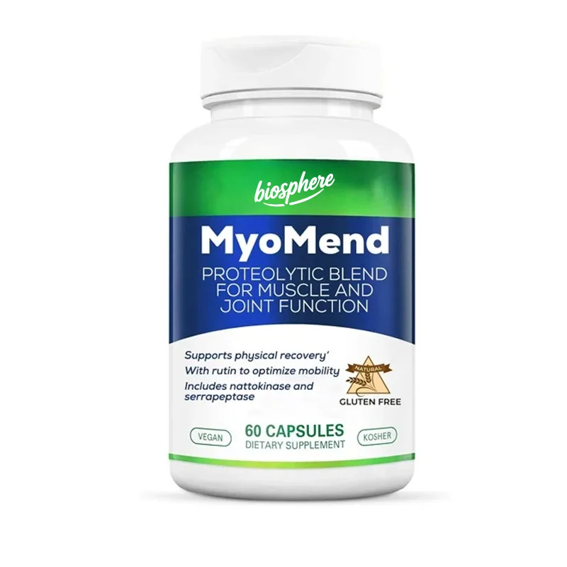 Myomend, Muscle and joint support, formulated with bromelain and rutin - enzyme health supplement, vegetarian and kosher