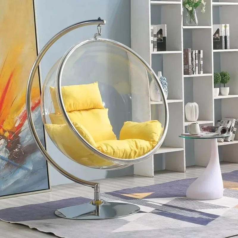 

Hemisphere Hanging Space Indoor Swing Transparent Bubble Chair Dormitory Hanging Basket Household Lazy Balcony Shake Hammocks