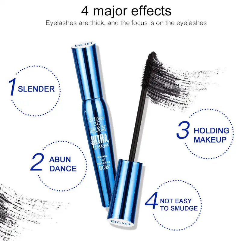 1-5Pcs/Lot Natural Curly Slender Mascara 3D Fiber Fibers Eyelash Cream Waterproof Lasting Eyes Makeup Eye Black Lashes Cosmetics