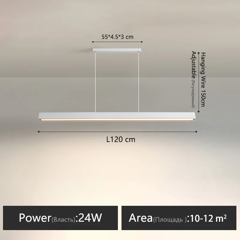 Eetkamerkroonluchter Eettafelverlichting keukenbarlicht LED lineaire lamp restaurant hanglampen moderne korte droplight