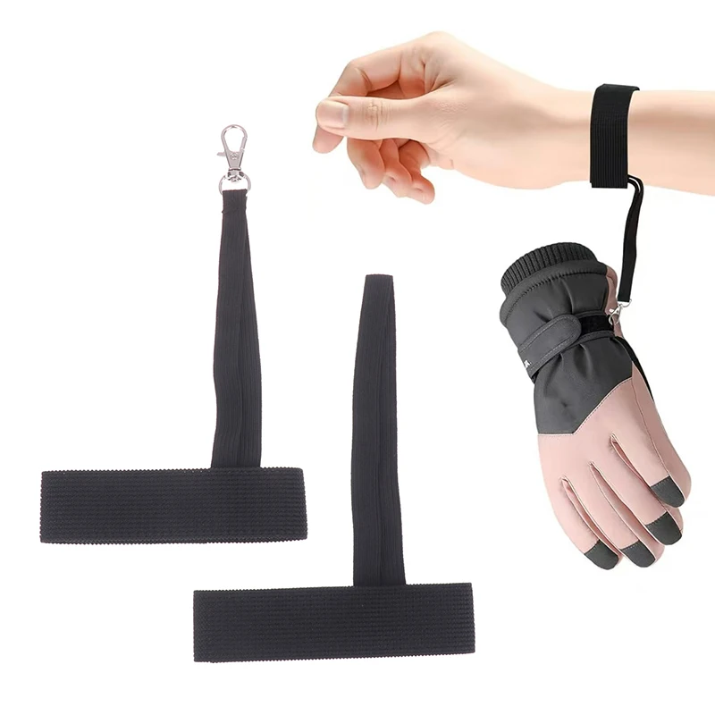 

4-Pack Elastic Wrist Strap for Ski Gloves; Anti-drop attacher for Snowboarding; Mountaineering Outdoor Activity Bands