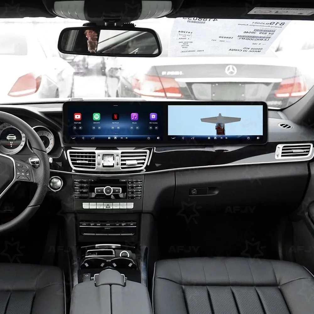 Dual 12.3 Inch Touch Screen Android 14 For Mercedes-Benz E-Class 2009-2012 Wireless CarPlay GPS Navigation Car Radio Car Media