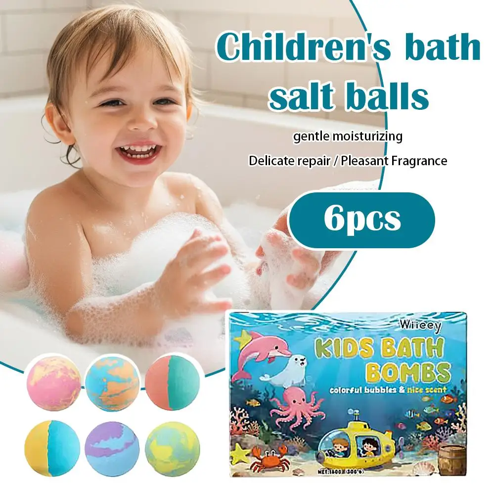 1/2 Sets Kids Colorful Bath Fizzies, Color Fizzy Spa Balls Gift Set for Kids Bathtub Fun Relaxing Holiday Gift Toys for Kids