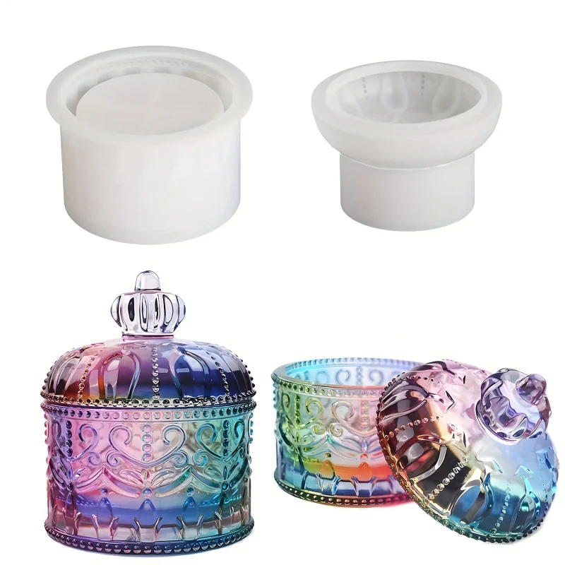 

Винтажная форма для банки из смолы, силиконовая форма для хранения, литье из эпоксидной смолы, набор для рукоделия из смолы, дисплей для бутылок, контейнер для ювелирных изделий, ярлыш